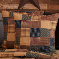 Patriotic Patch Euro Sham Quilted 26x26 VHC Brands - The Fox Decor