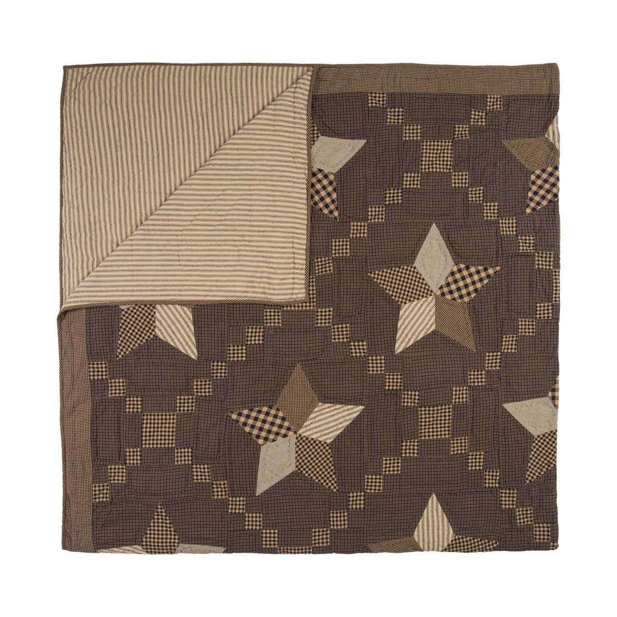 Farmhouse Star Luxury King Quilt 120Wx105L VHC Brands folded