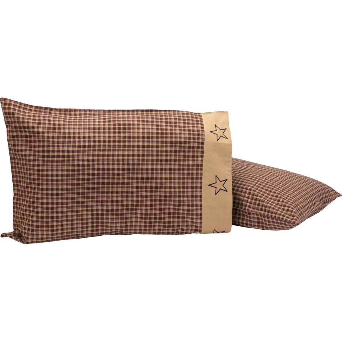 Patriotic Patch Standard Pillow Case Set of 2 21x30 VHC Brands - The Fox Decor