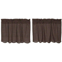 Thumbnail for Kettle Grove Plaid Tier Scalloped Set of 2 L24xW36 - The Fox Decor