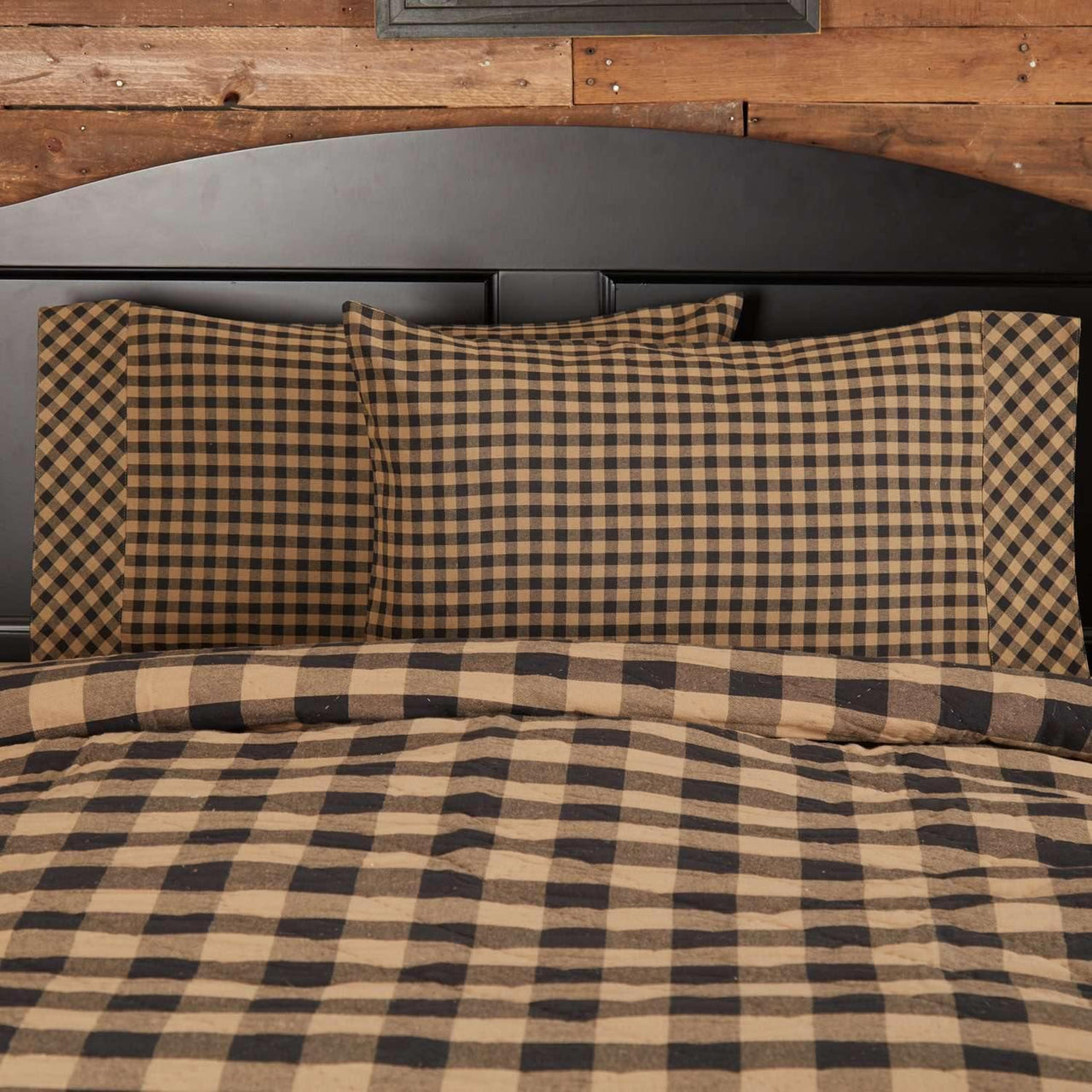 Black Check Standard Pillow Case Set of 2 21x30