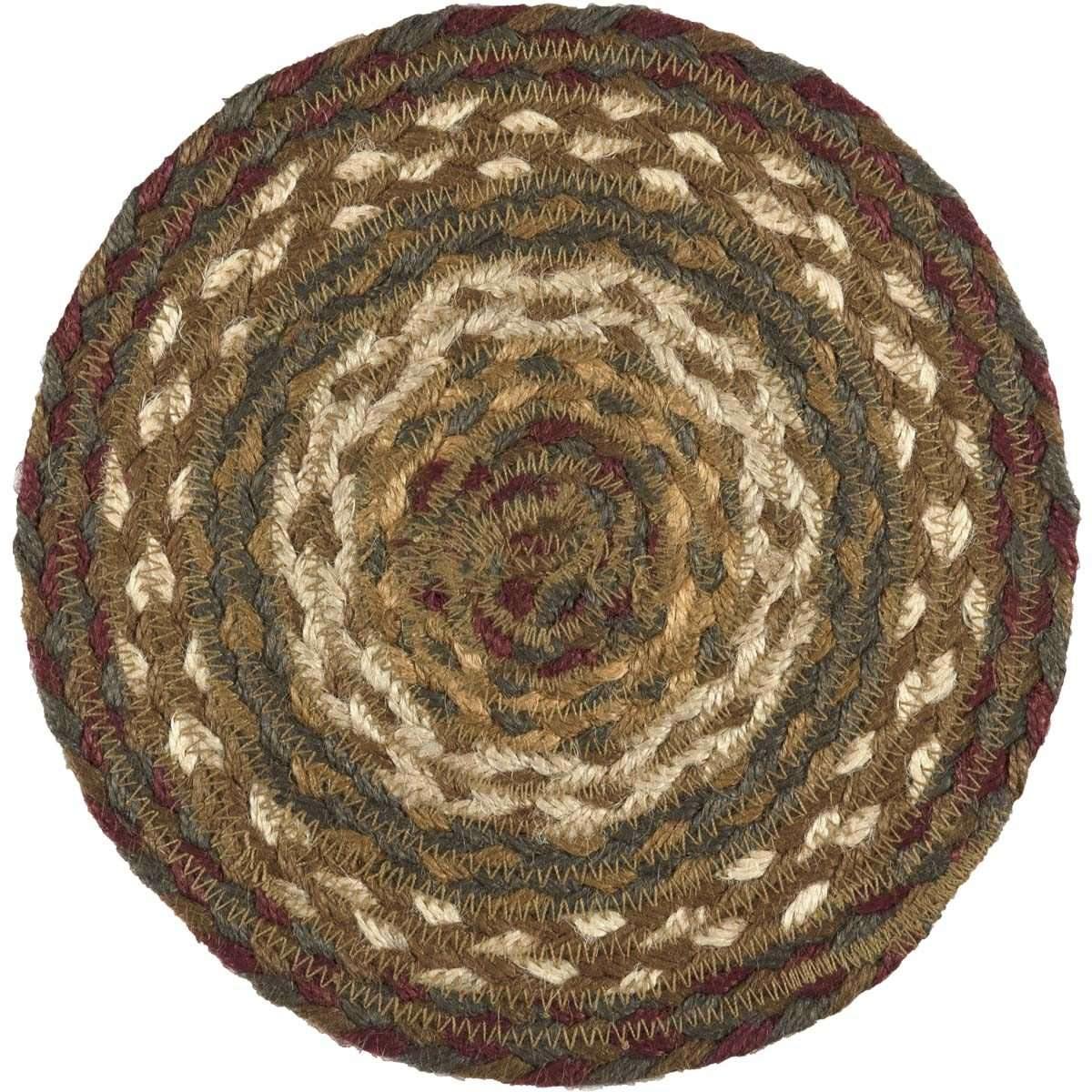 Tea Cabin Jute Braided Trivet 8" VHC Brands - The Fox Decor