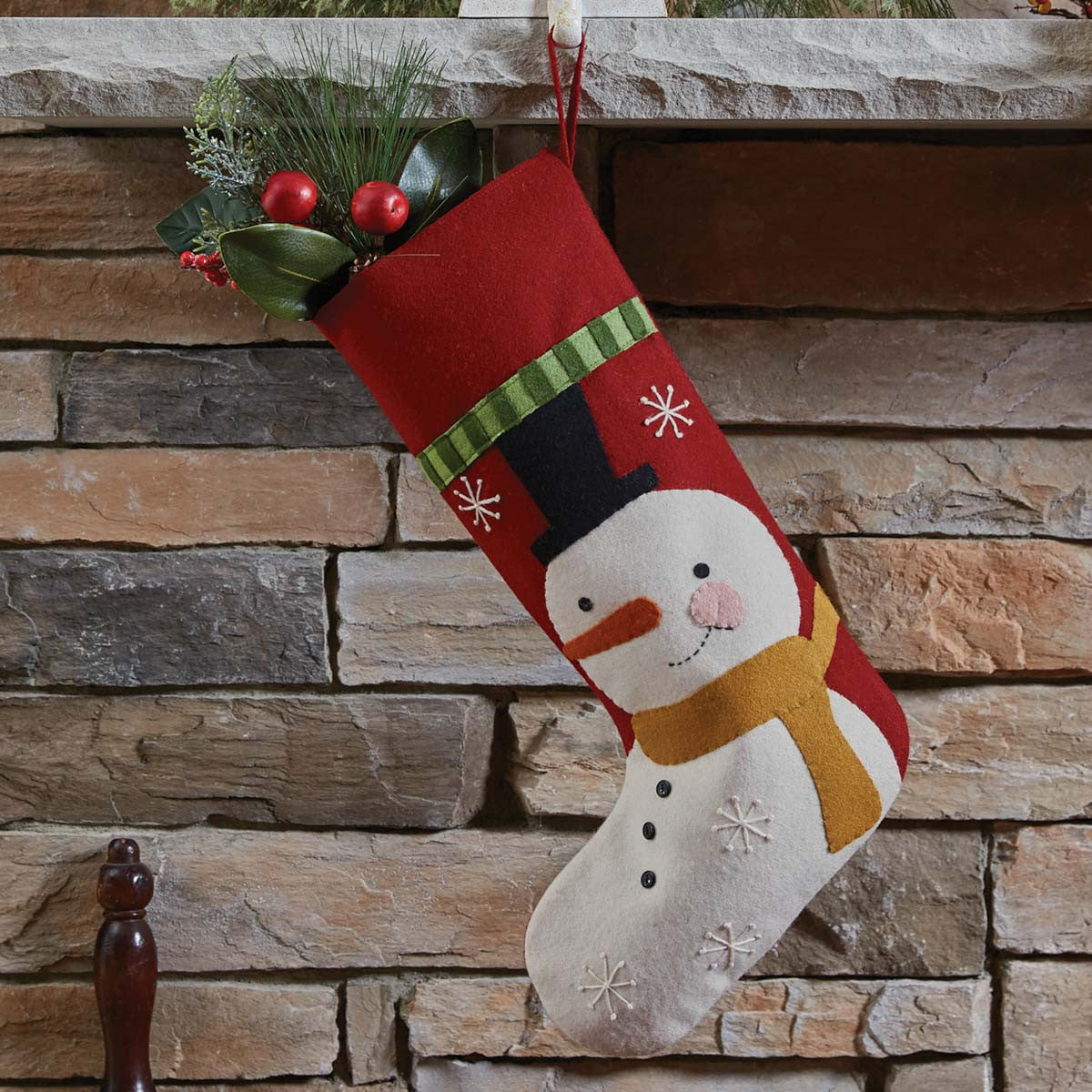 Snow Friends Snowman Felt Stockings,Christmas,Holidays  -  Park Designs