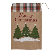 Merry Christmas Printed Santa Sack - 20x30 Park Designs - The Fox Decor