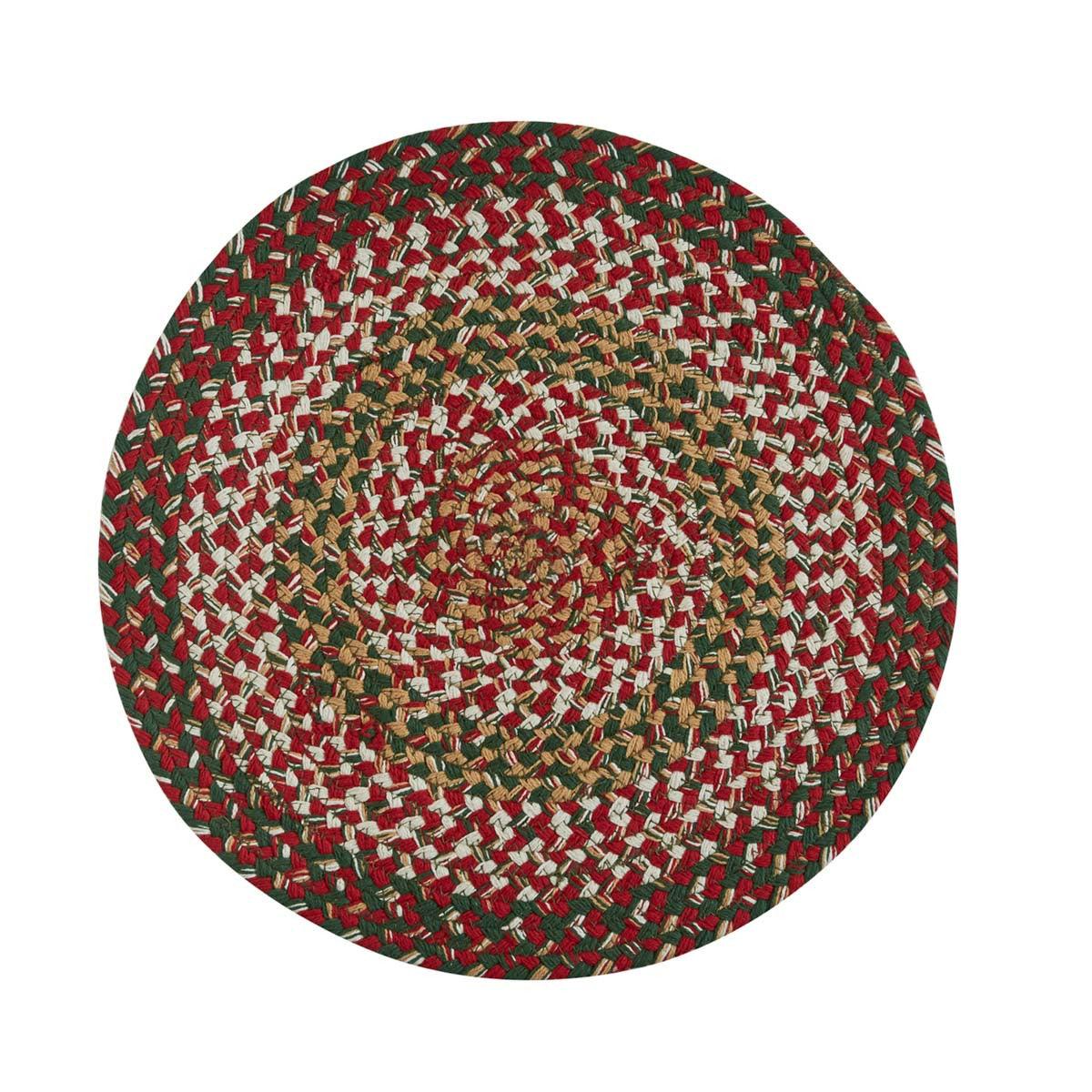 Holly Berry Braided Placemat - Round Set Of 6 Park Designs - The Fox Decor