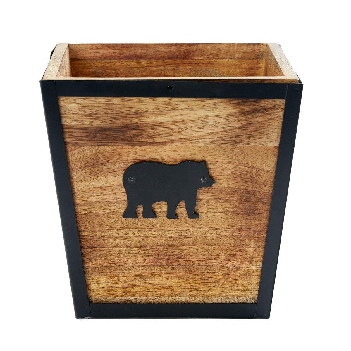 Wild Woods Bear Waste Paper Basket - Park Designs - The Fox Decor
