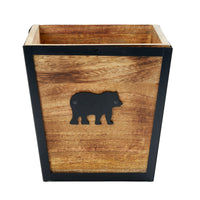 Thumbnail for Wild Woods Bear Waste Paper Basket - Park Designs