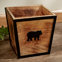 Thumbnail for Wild Woods Bear Waste Paper Basket - Park Designs