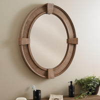 Thumbnail for Oval Distressed Wood Mirror Park Designs - The Fox Decor