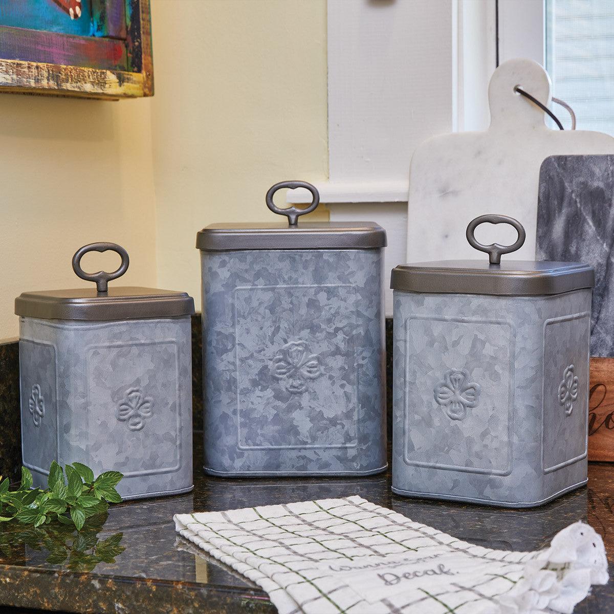 Vintage Canisters - Set of 3 Park Designs - The Fox Decor