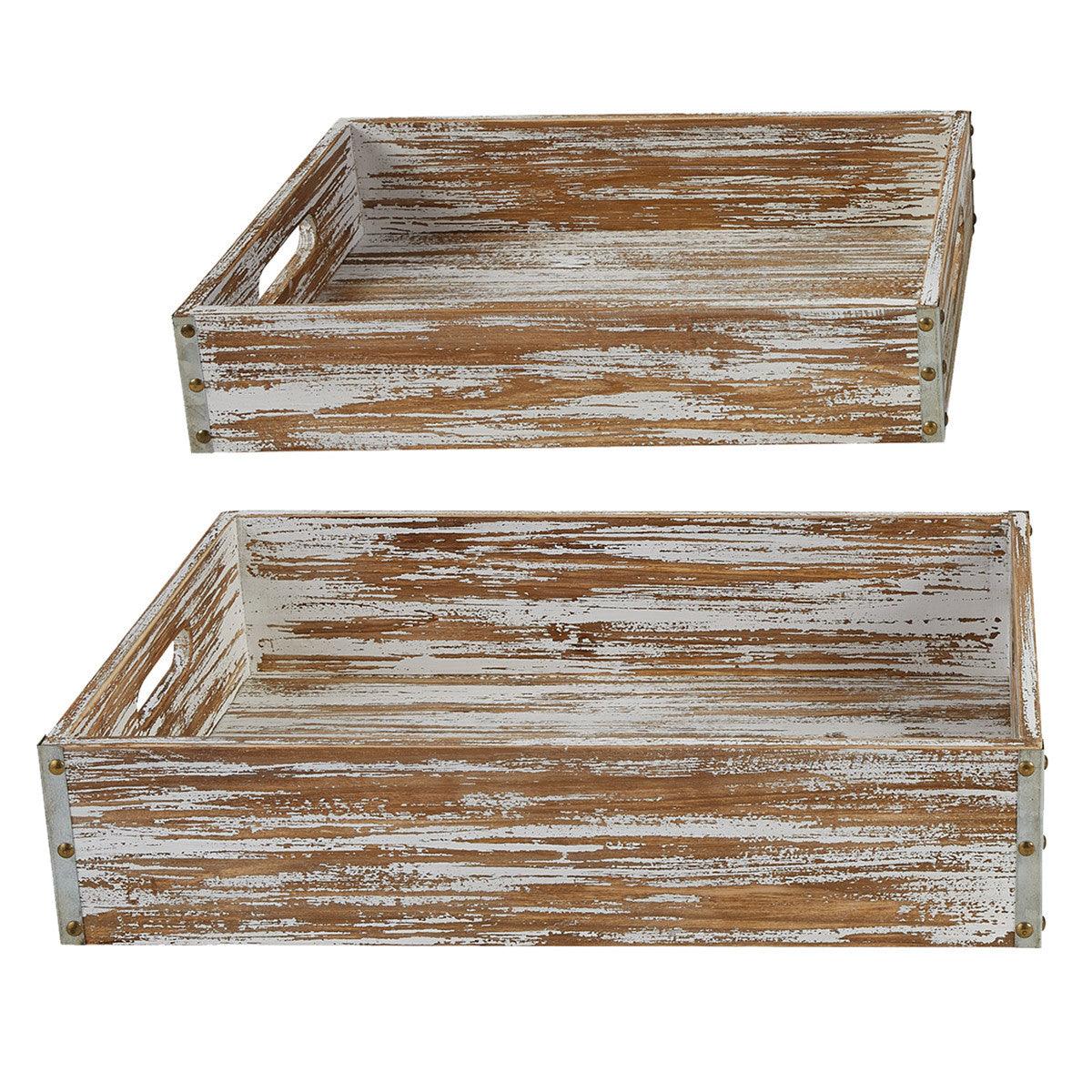 Distressed Wood Table Crates - Set of 2 Park Designs - The Fox Decor