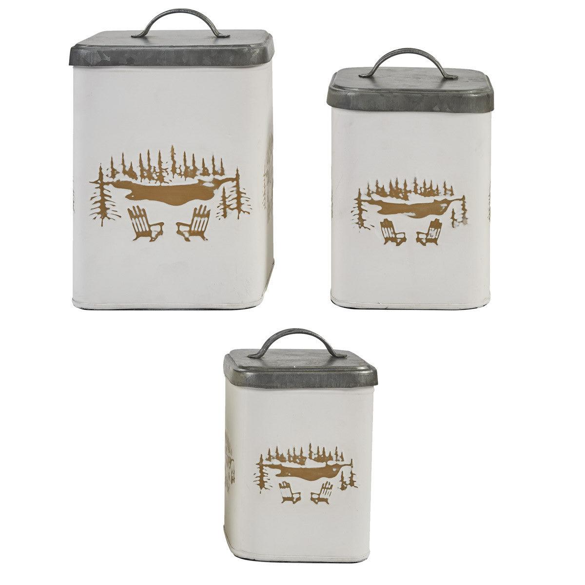 Adirondack Canisters - Set of 3 Park Designs - The Fox Decor