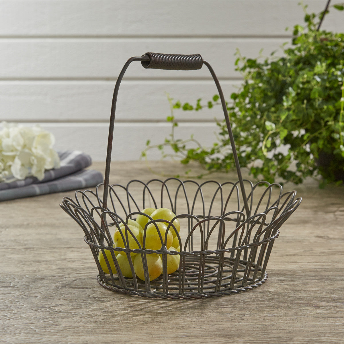 Wire Edge Basket with Handle - Set of 2 Park Designs