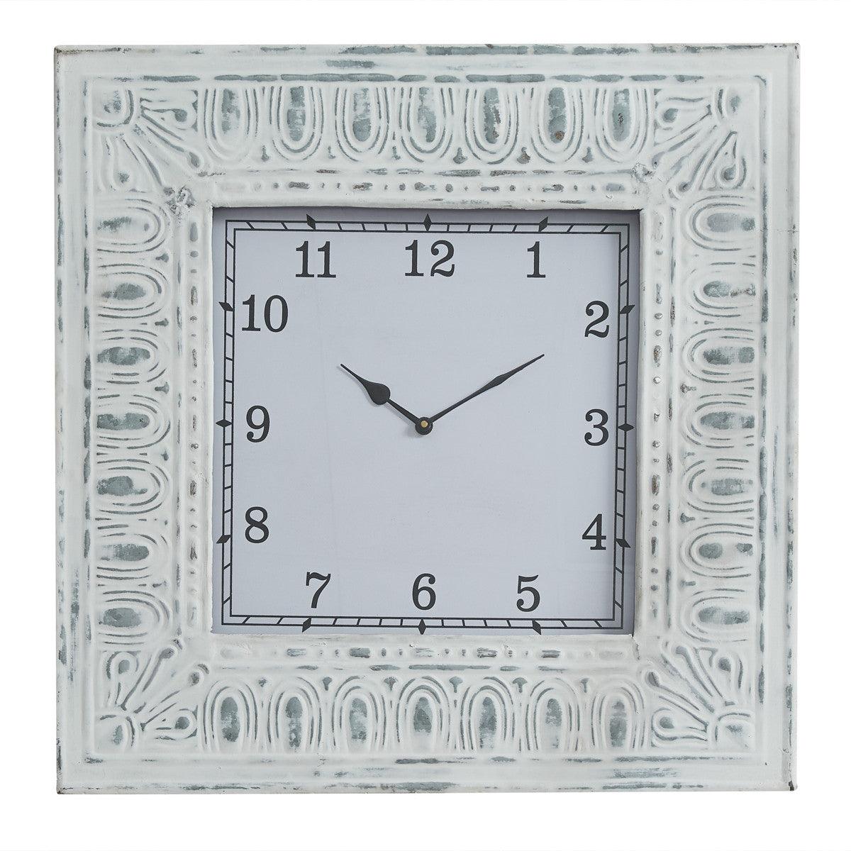 Tile Clock Distressed Cream Park Designs - The Fox Decor