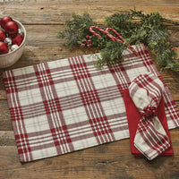 Thumbnail for Peppermint Plaid Placemats - Chindi Set Of 6 Park Designs