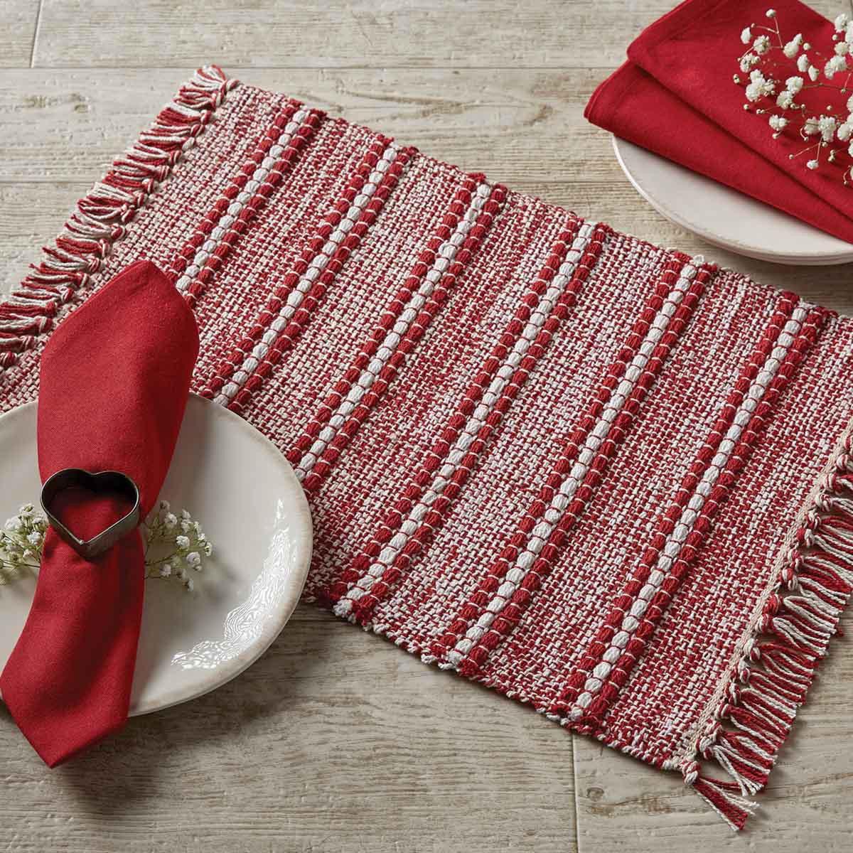 Peppermint Stripe Placemats - Set Of 6 Park Designs - The Fox Decor