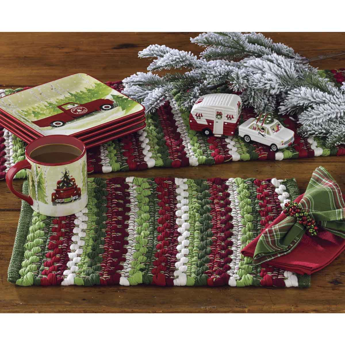 Wintergreen Chindi Table Runners - 54" Park Designs - The Fox Decor