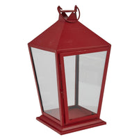 Thumbnail for Tall Square Red Lantern With Glass - Park Designs - The Fox Decor