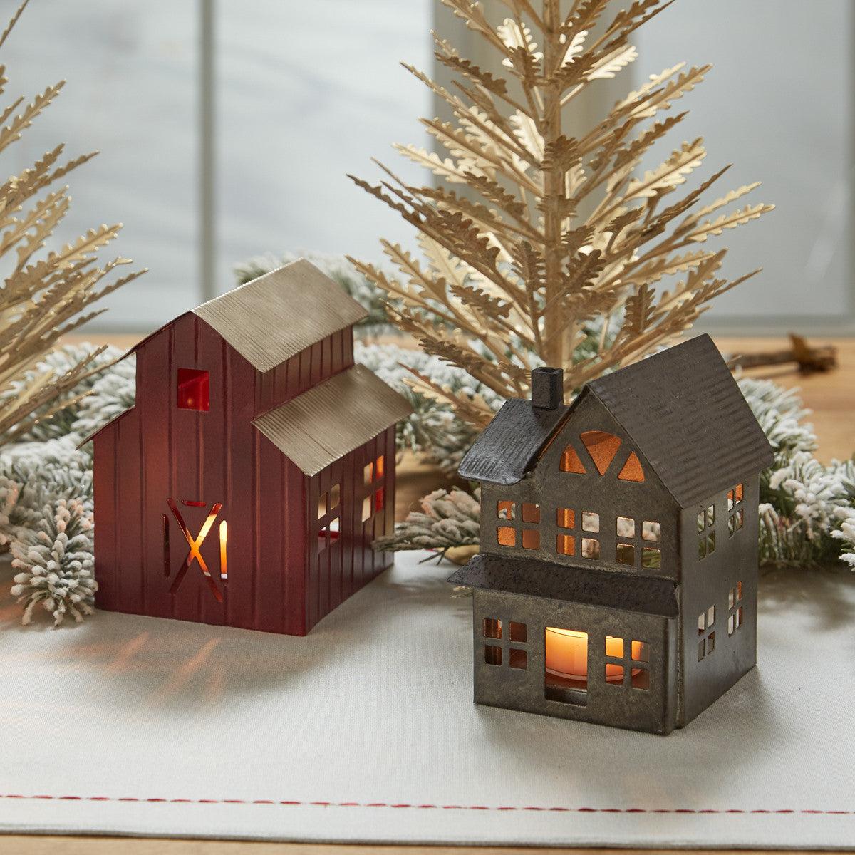 Metal Barn Tea Light Holder - Park Designs - The Fox Decor