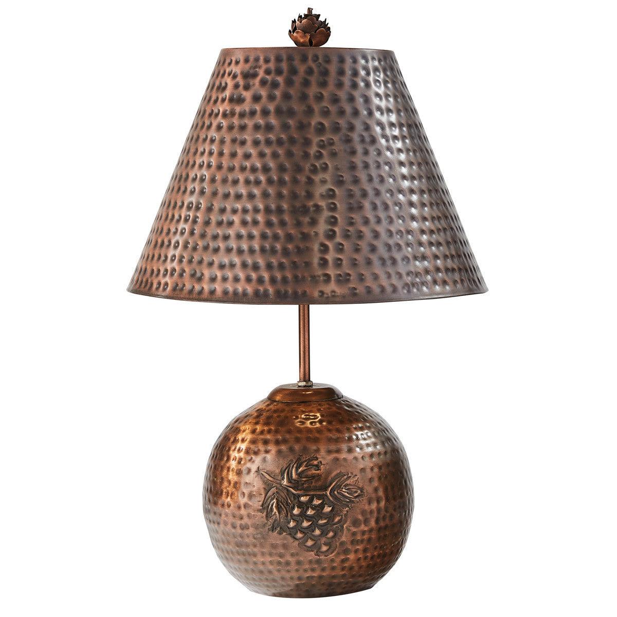 Valley Pine Hammered Copper Lamp with Shade - Park Designs - The Fox Decor