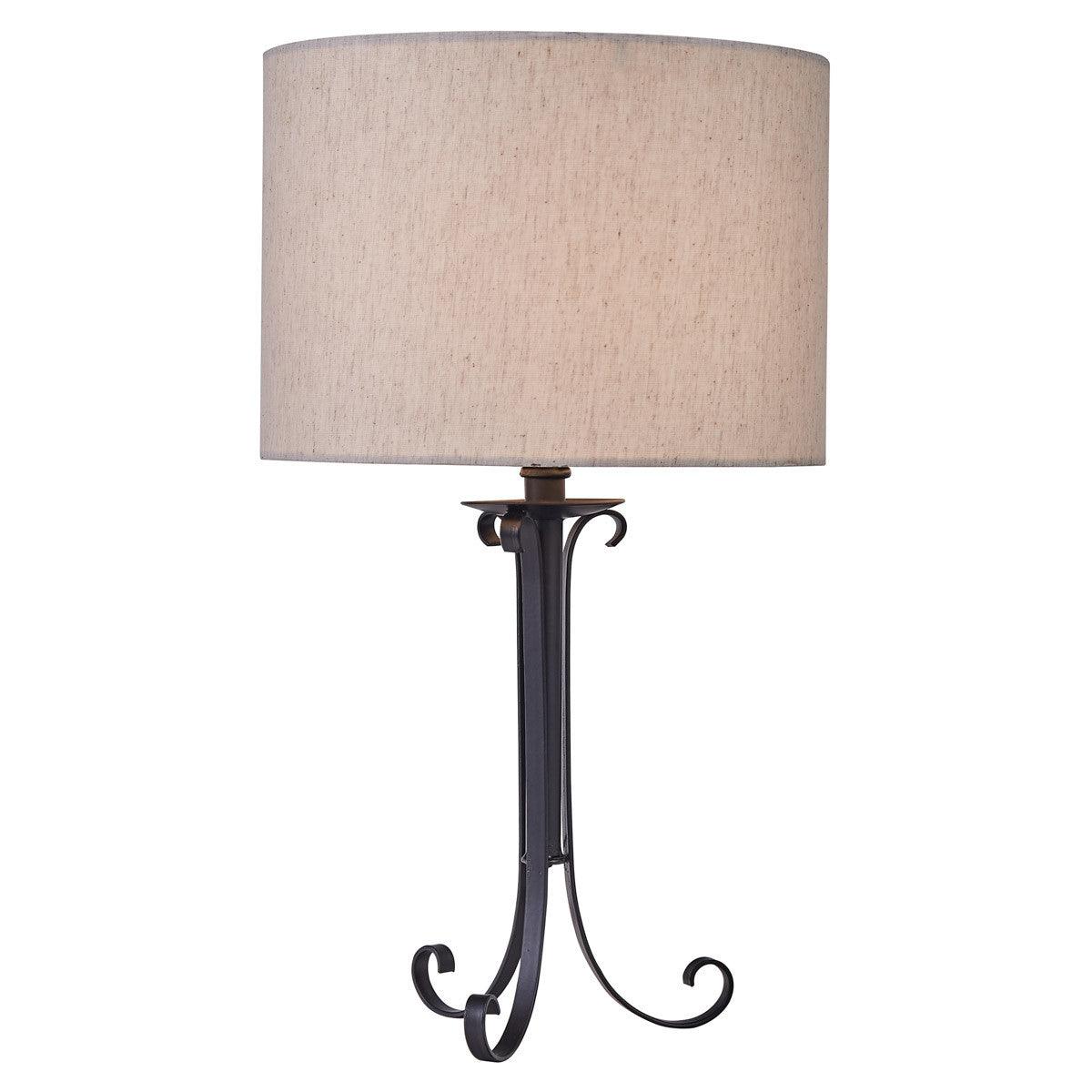 Iron Scroll Lamp with Shade - The Fox Decor