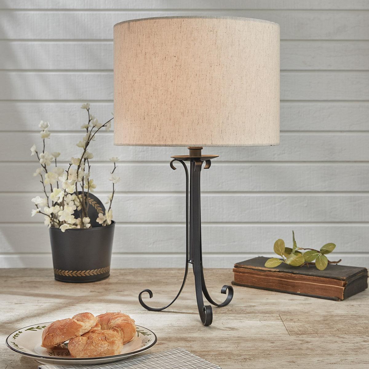 Iron Scroll Lamp with Shade - The Fox Decor