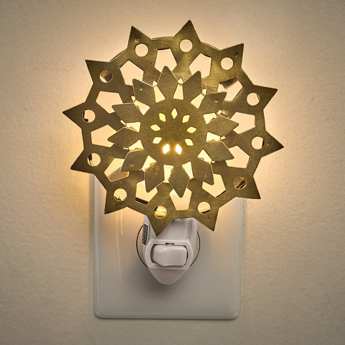 Gold Snowflake Night Light - Park Designs