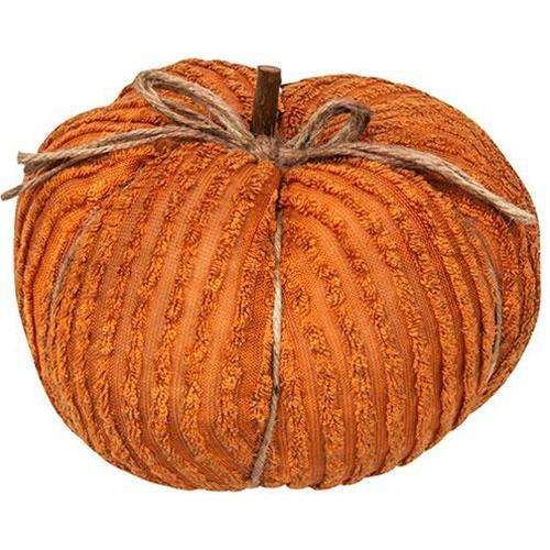 9-1/2" Orange Chenille Pumpkin - The Fox Decor