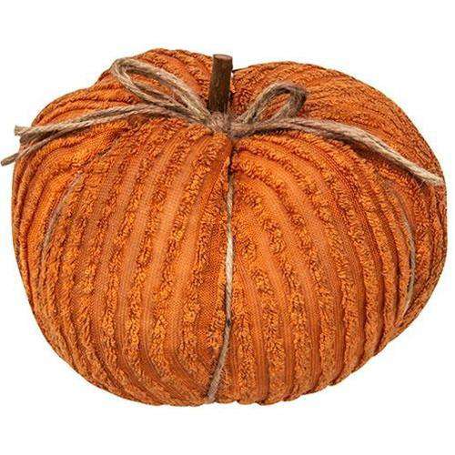 9-1/2" Orange Chenille Pumpkin Pumpkins CWI Gifts 