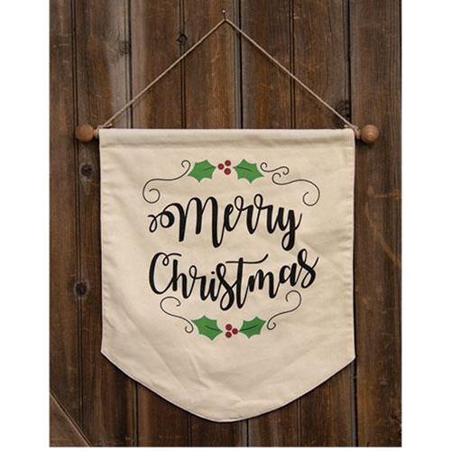 Merry Christmas Fabric Wall Hanging - The Fox Decor