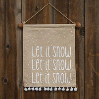 Thumbnail for Let It Snow Fabric Wall Hanging - The Fox Decor