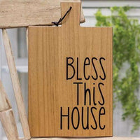 Thumbnail for Bless this House Wooden Cutting Board Wall Hanging - The Fox Decor