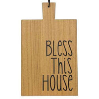 Thumbnail for Bless this House Wooden Cutting Board Wall Hanging simple
