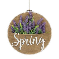 Thumbnail for Spring Lavender Burlap Sampler Wall Hanger - The Fox Decor