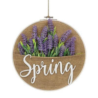 Thumbnail for Spring Lavender Burlap Sampler Wall Hanger - The Fox Decor