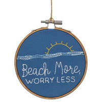 Thumbnail for Beach More, Worry Less Sampler Ornament - The Fox Decor