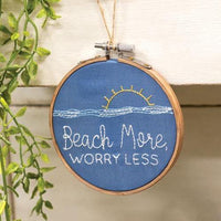 Thumbnail for Beach More, Worry Less Sampler Ornament - The Fox Decor