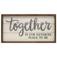 Thumbnail for Together Is Our Favorite Place Shiplap Frame - The Fox Decor