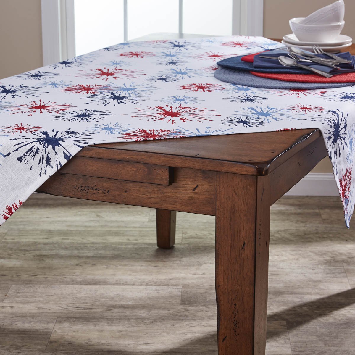Fireworks Tablecloth 50" X 50" - The Fox Decor