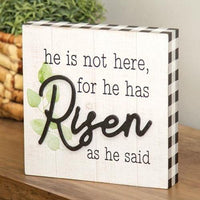 Thumbnail for He Is Risen Box Sign - The Fox Decor
