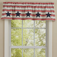 Thumbnail for Stars & Stripes Patch Lined Valance - Park Designs