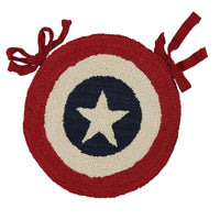 Thumbnail for Americana Star Hooked Chairpad Park Designs - The Fox Decor