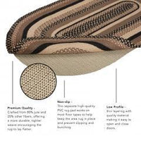 Thumbnail for Sawyer Mill Charcoal Jute Braided Rug Oval 27