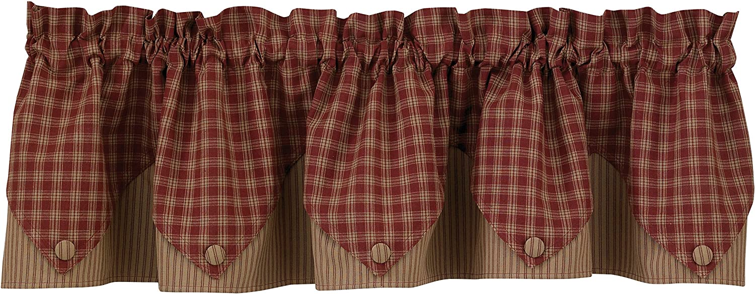 Sturbridge Lined Point Valance - Wine (72