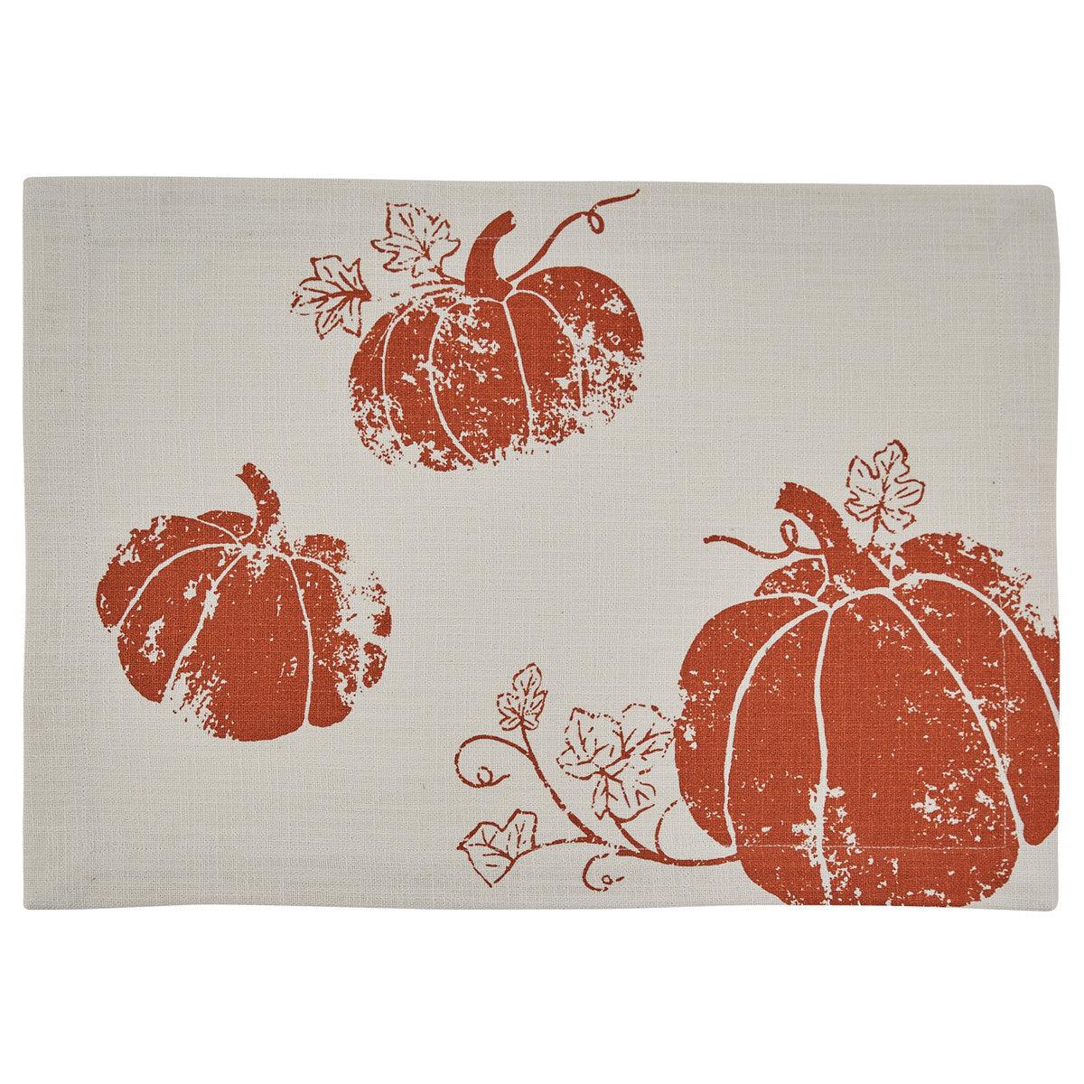 Pumpkin Foil Printed Placemats - Set Of 6 Park Designs