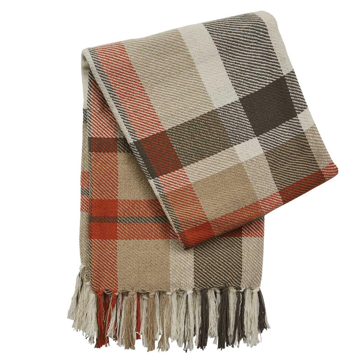 October Spice Plaid Throw - Park Designs - The Fox Decor