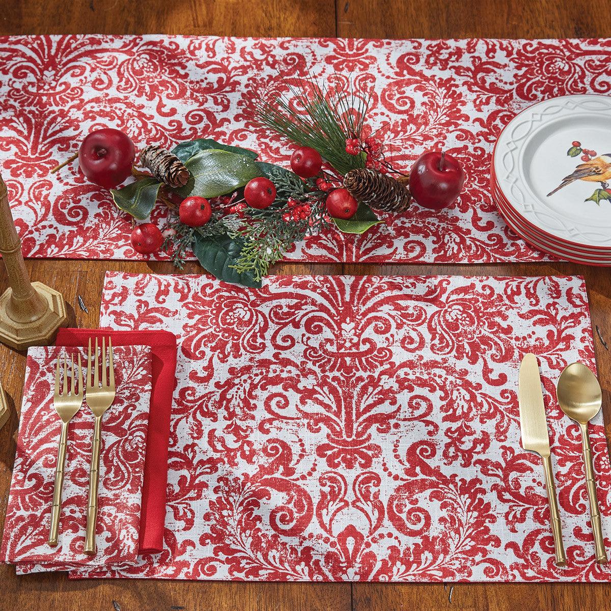 Albemarle Placemats - Red Set of 4 Park Designs - The Fox Decor