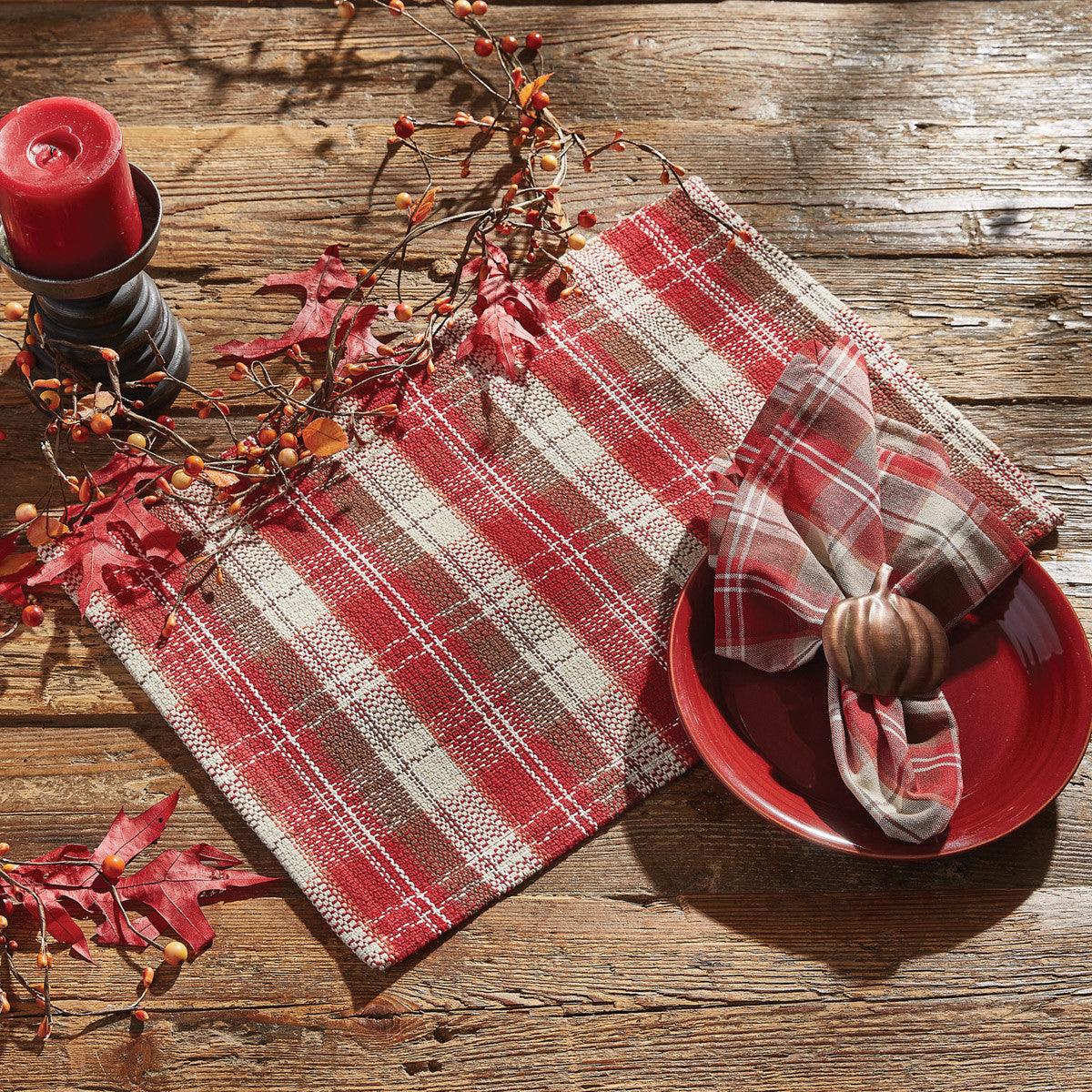 Fireside Plaid Placemats - Set of 6 Park Designs - The Fox Decor