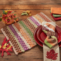 Thumbnail for Fall Colors Placemats - Chindi Set of 6 Park Designs - The Fox Decor