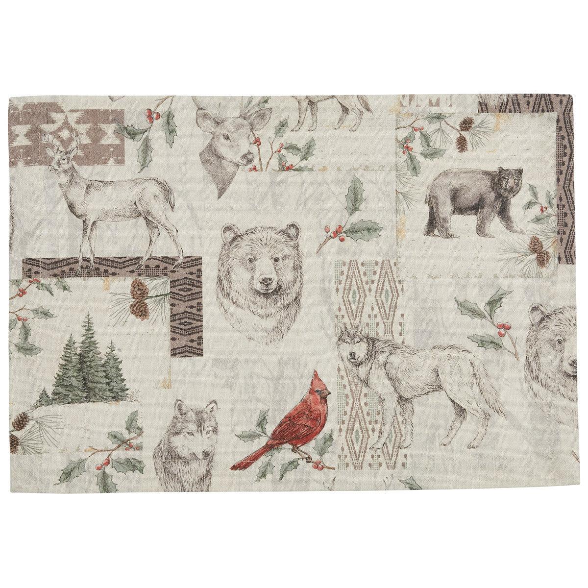 Wild And Beautiful Holiday Placemats - Set of 4 Park Designs - The Fox Decor